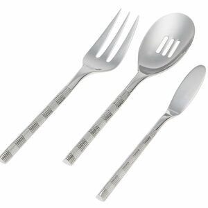 Yamazaki MITRE REED AND RIBBON DESIGN 3 pc Serving Set New in Box